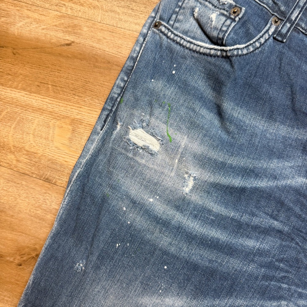 Dsquared2 Cool Guy Jeans Mens 54 Blue Distressed Paint Splatter Made in Italy - Picture 5 of 14